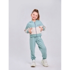Дитячий спортивний костюм (толстовка + штани) для дівчинки 117406 Світлий хакі Smil (Сміл)