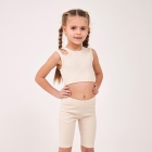 Детский топ для девочки в рубчик бежевый (110891-1), Smil (Смил)