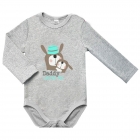 Детское боди-футболка для мальчика - Daddy's Time, серый меланж (102488), Smil (Смил)