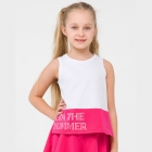 Майка-блуза для дівчинки Рожевий цитрус, біла (110651), Smil (Смил)
