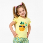 Детская футболка для девочки - Ситцевое лето, желтая (110653), Smil