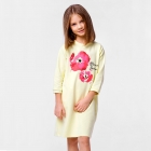 Платье для девочки - Цветущий сад, светлый лимон (120301, 120302), Smil