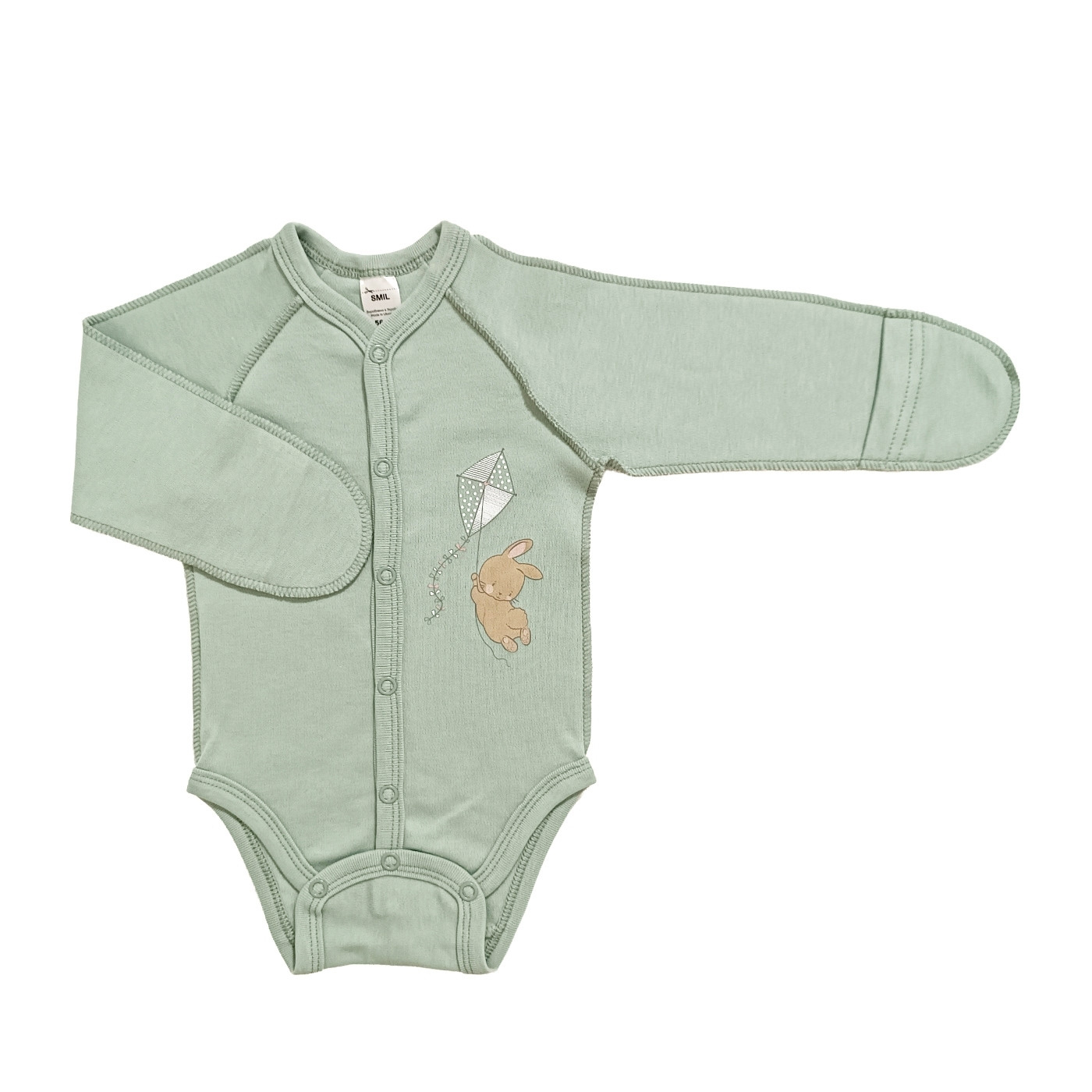 Боді-оранка Зайчики зелена (102786-1), Smil (Сміл)