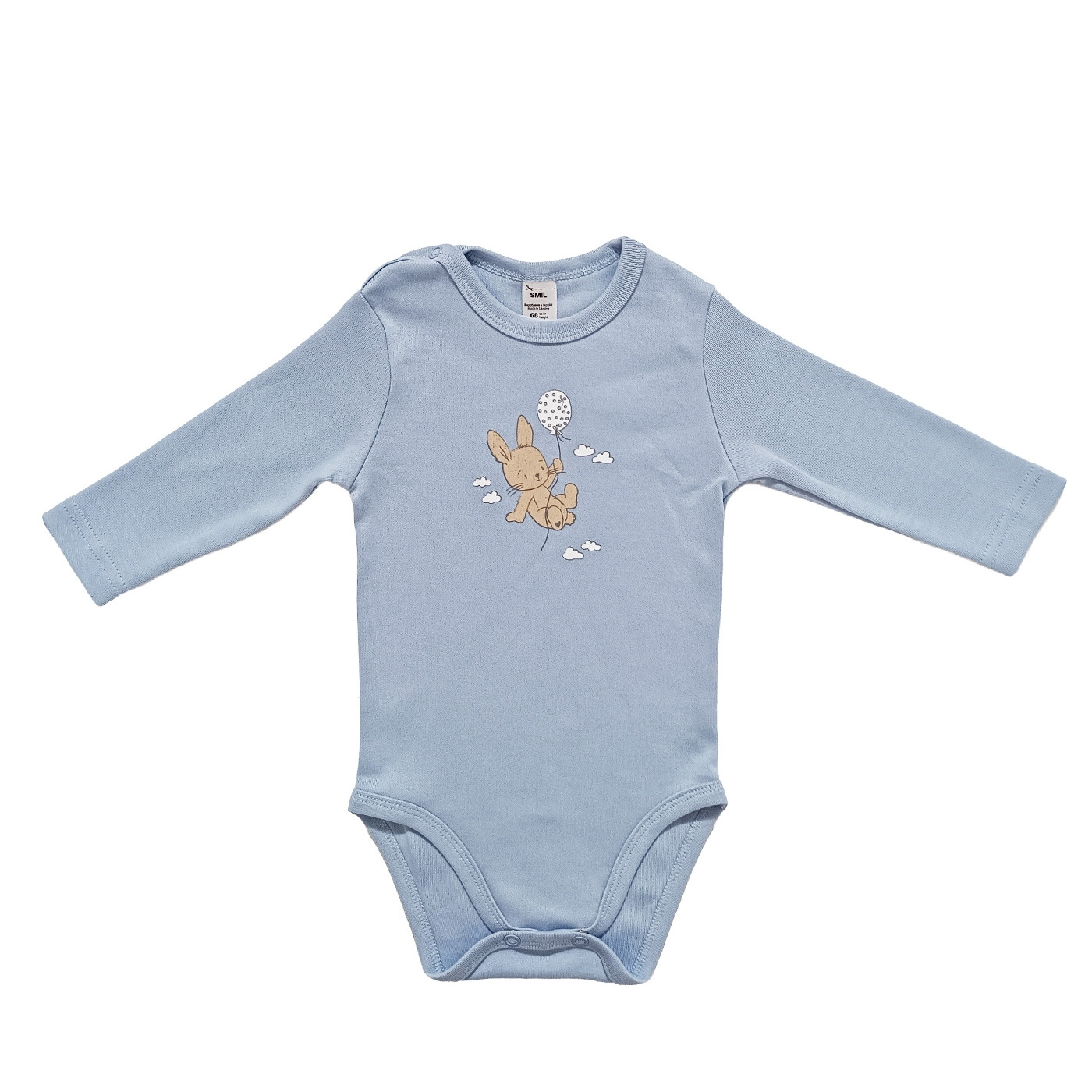 Боді для хлопчика блакитна Зайчики (102787-1), Smil (Сміл)
