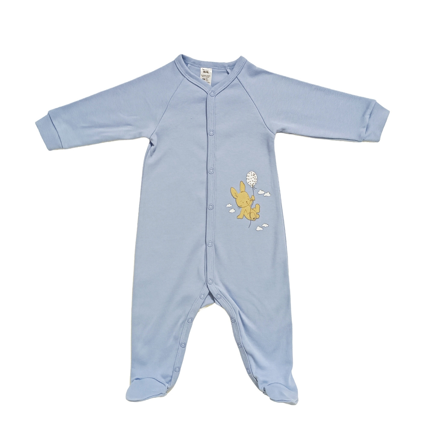 Комбинезон человечек для малыша Зайчики голубой (108722-1), Smil (Смил)