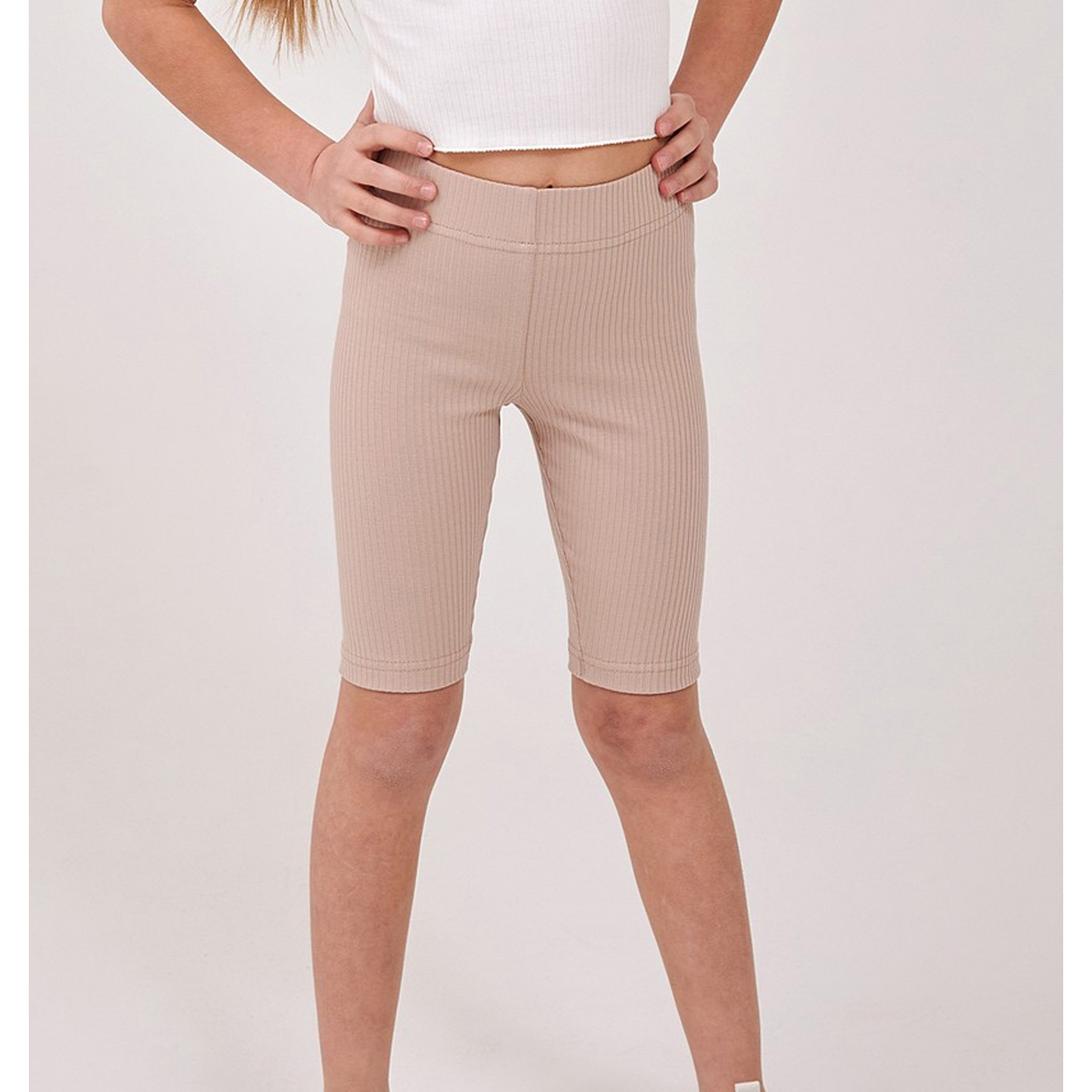 Велосипедки для дівчинки в рубчик бежеві (112466-1), Smil (Смил)