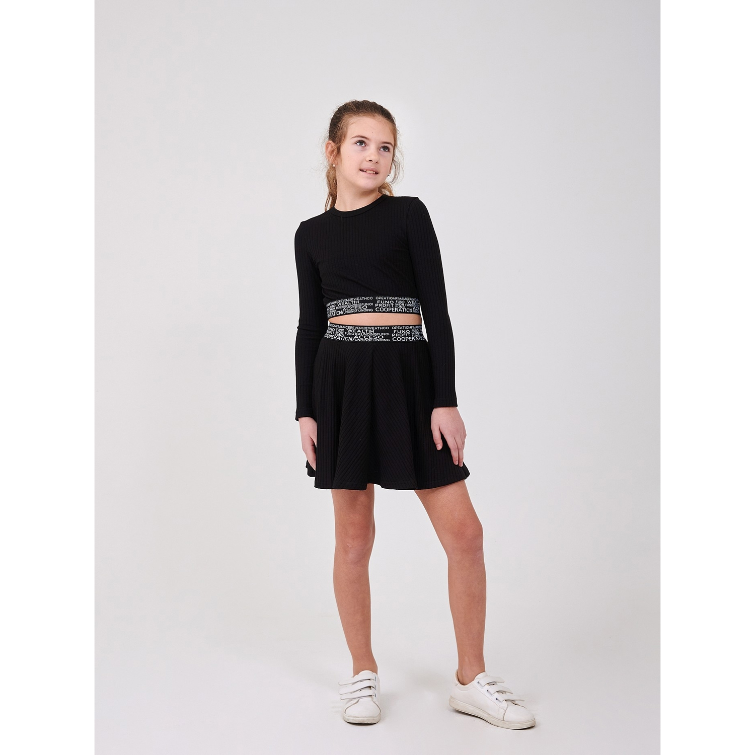 Трикотажний комплект для дівчинки (113320-1) чорний, Smil (Смил)