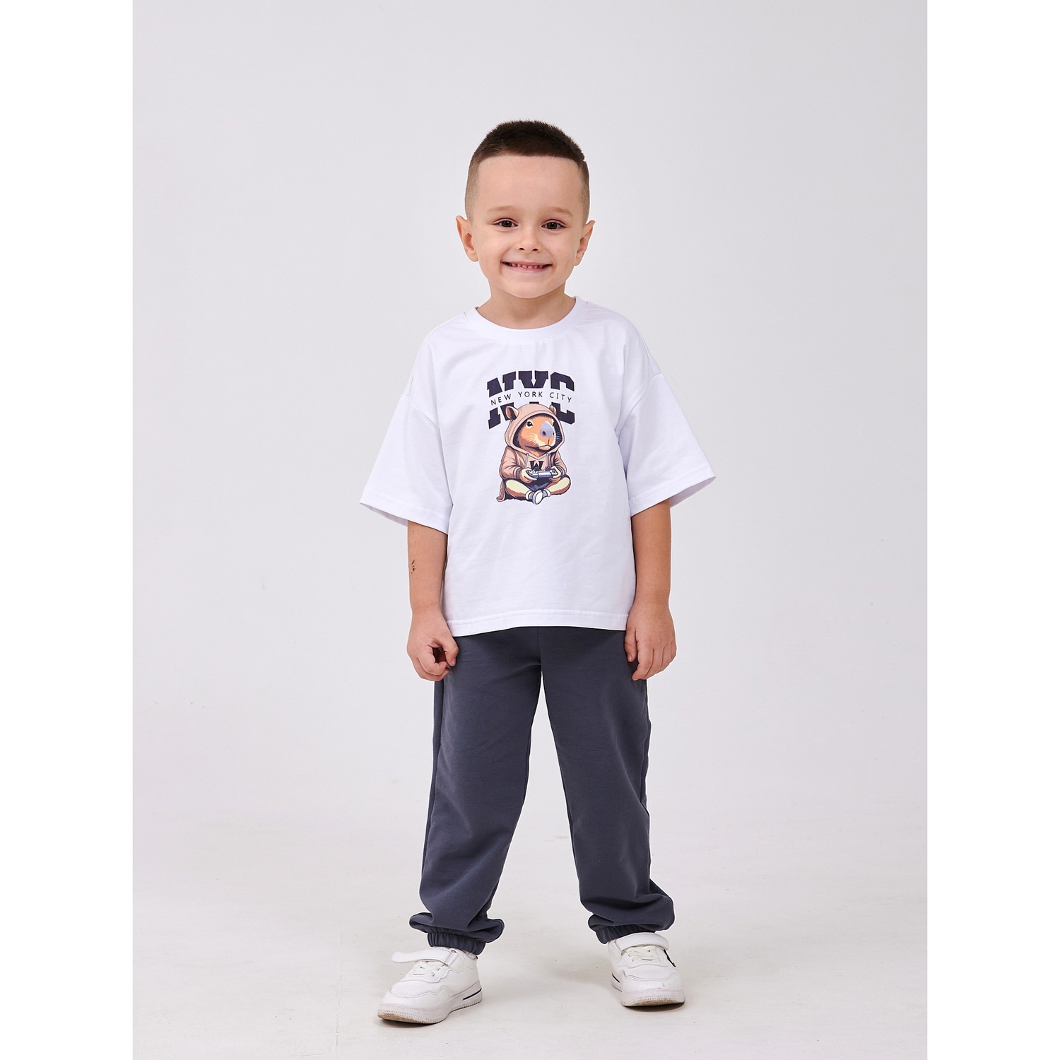 Брюки трикотажні для хлопчика (115698-1) сірі, Smil (Смил)