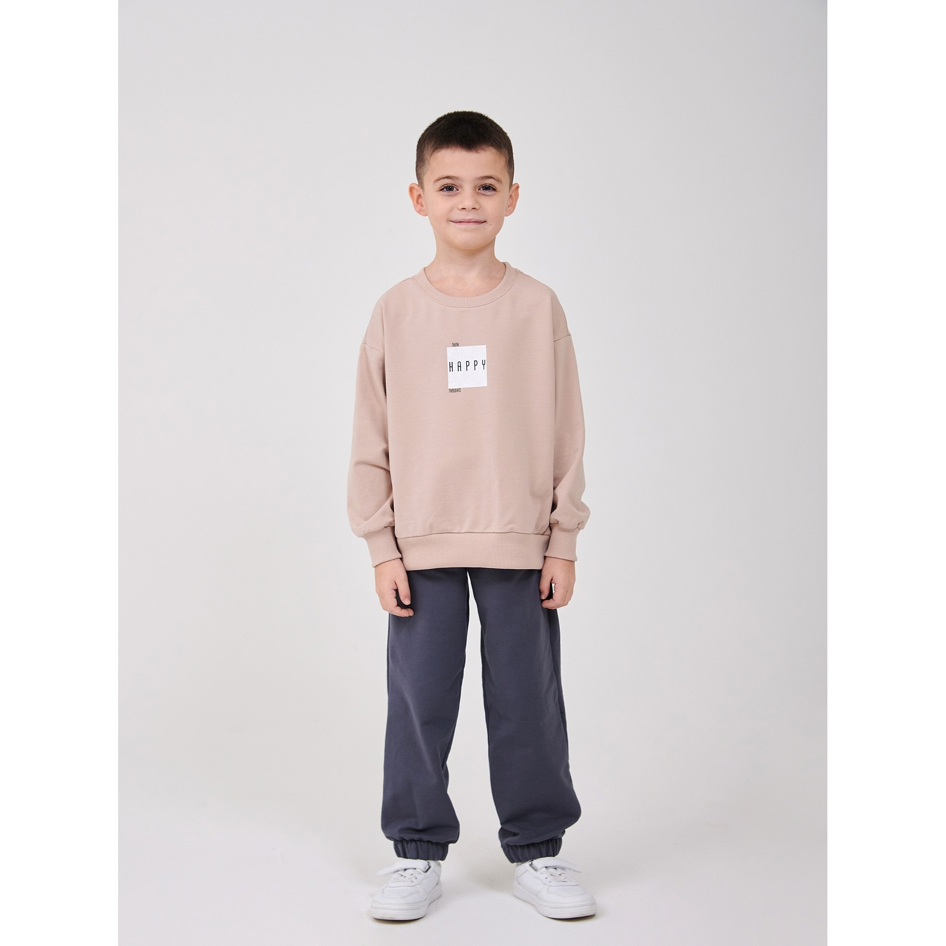 Джемпер толстовка для хлопчика, бежевий, 116720-1, Smil