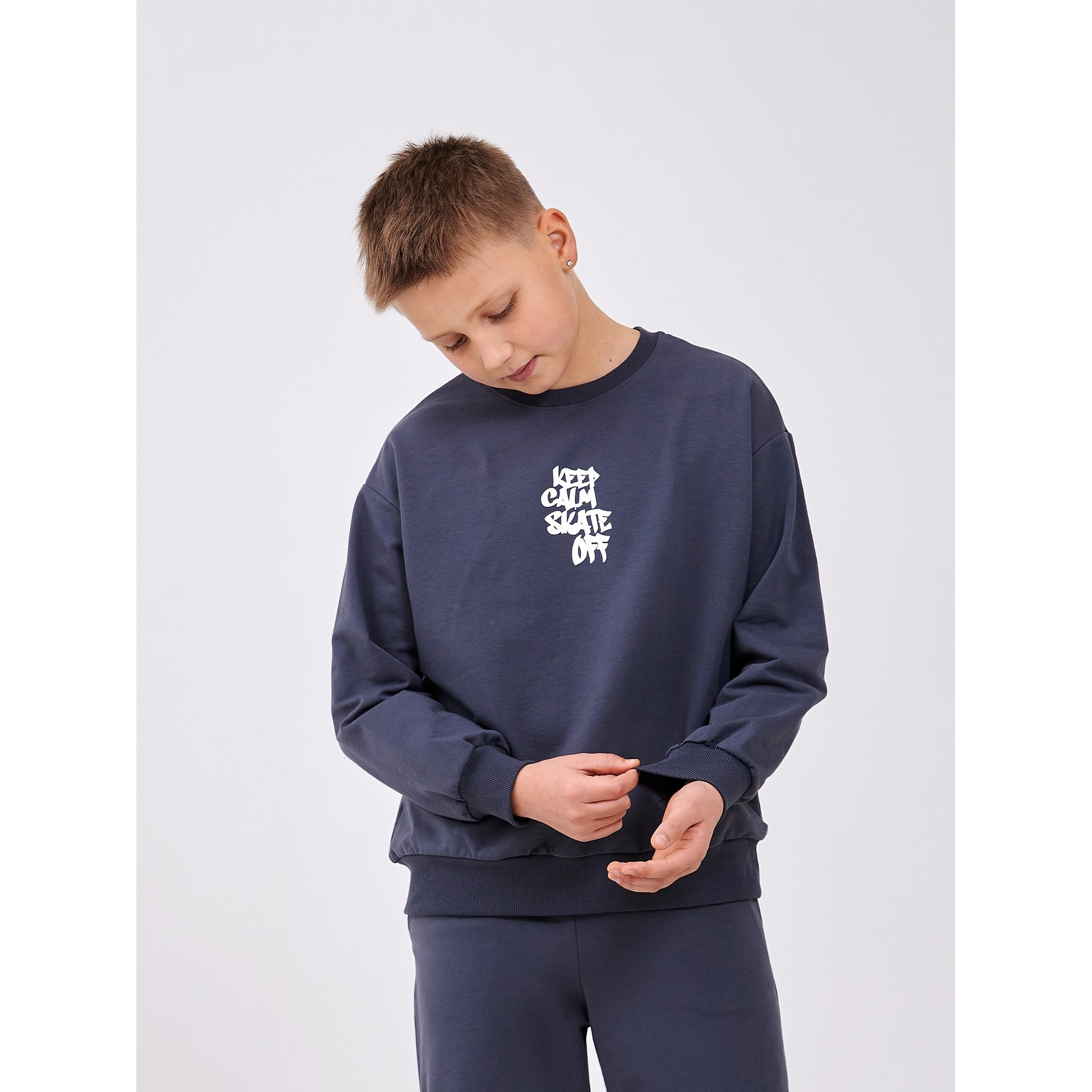 Джемпер толстовка для хлопчика, сірий, 116722-1, Smil