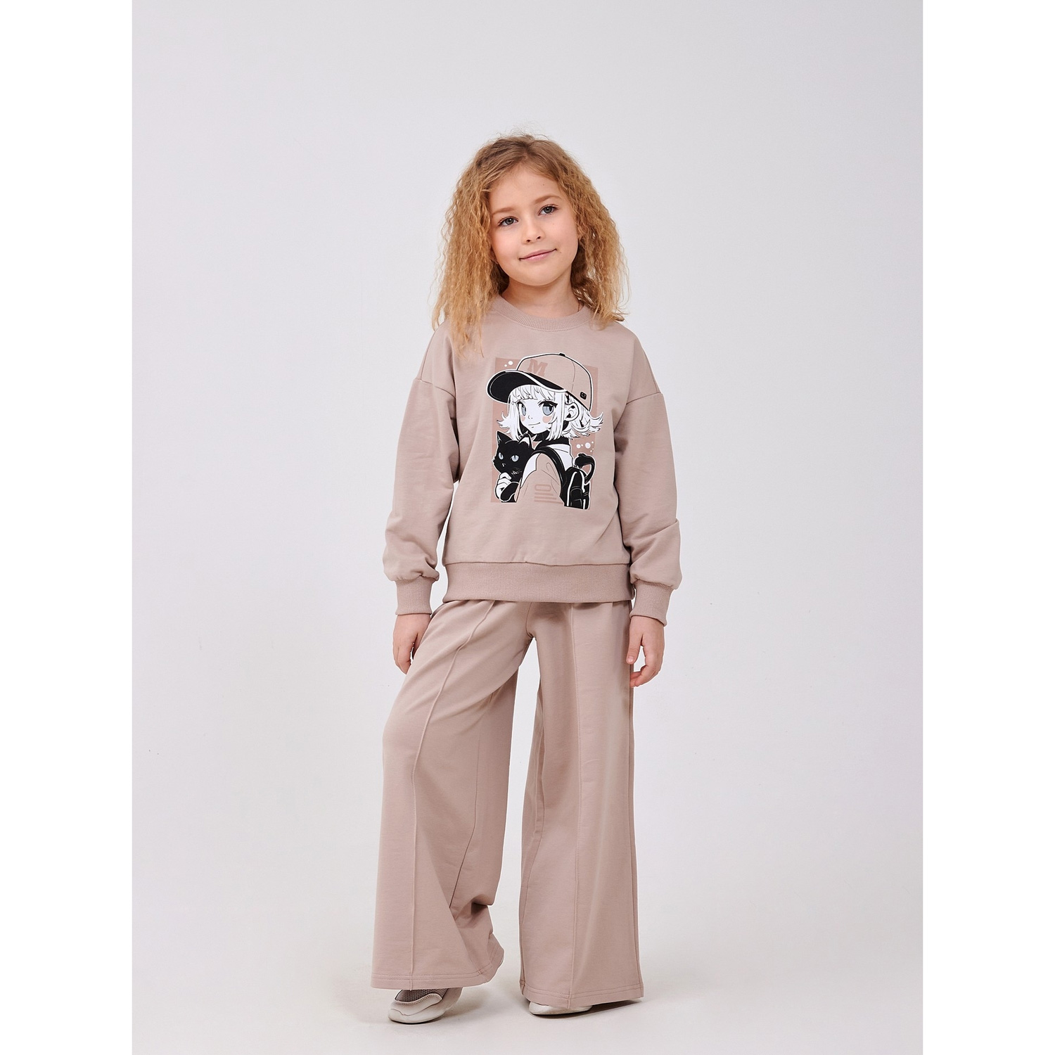 Дитячий комплект для дівчаток (світшот + штани) Аніме (117512-1), Smil (Сміл)