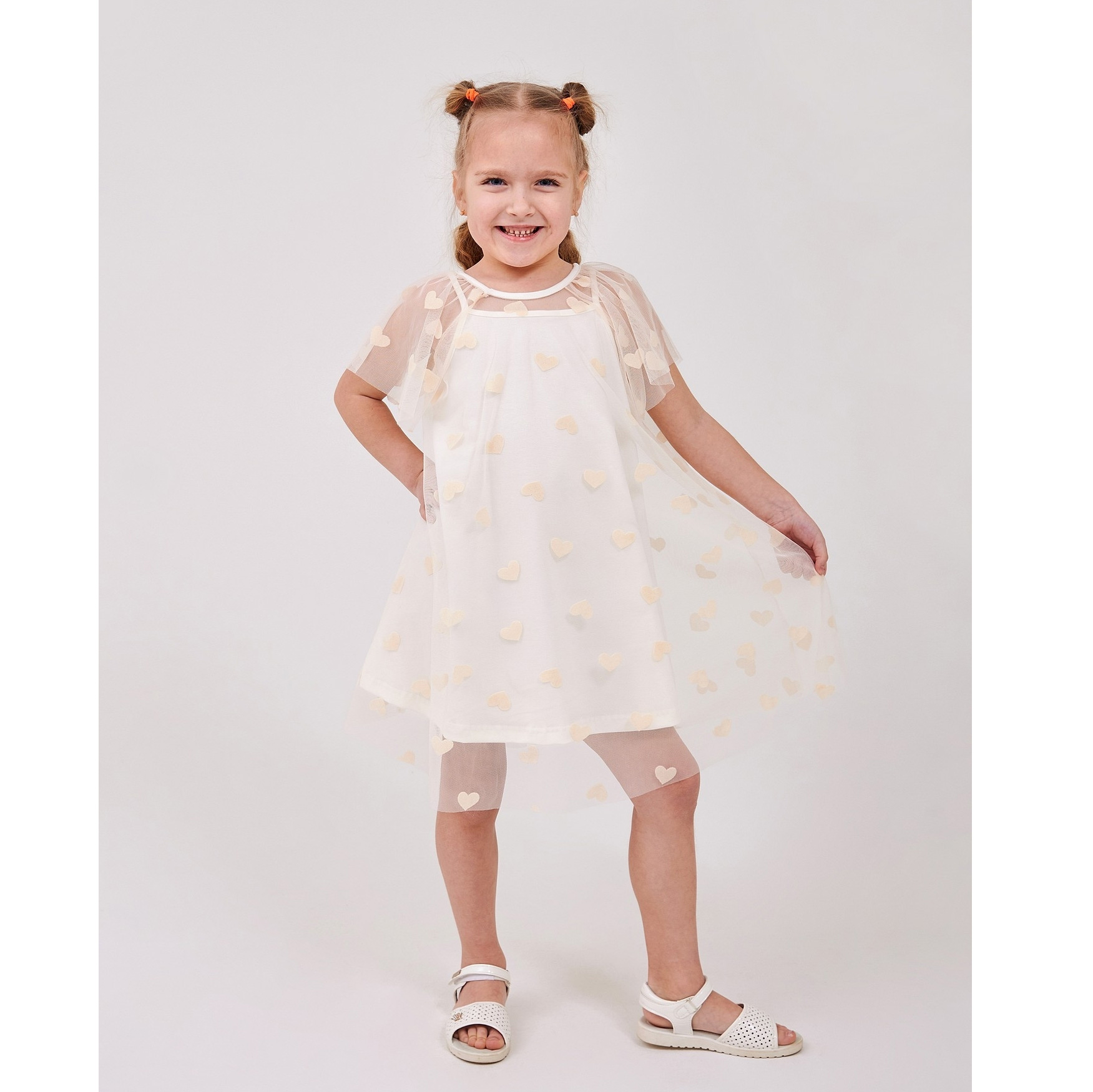 Ошатне літнє плаття для дівчинки молочний (120493-1), Smil (Сміл)