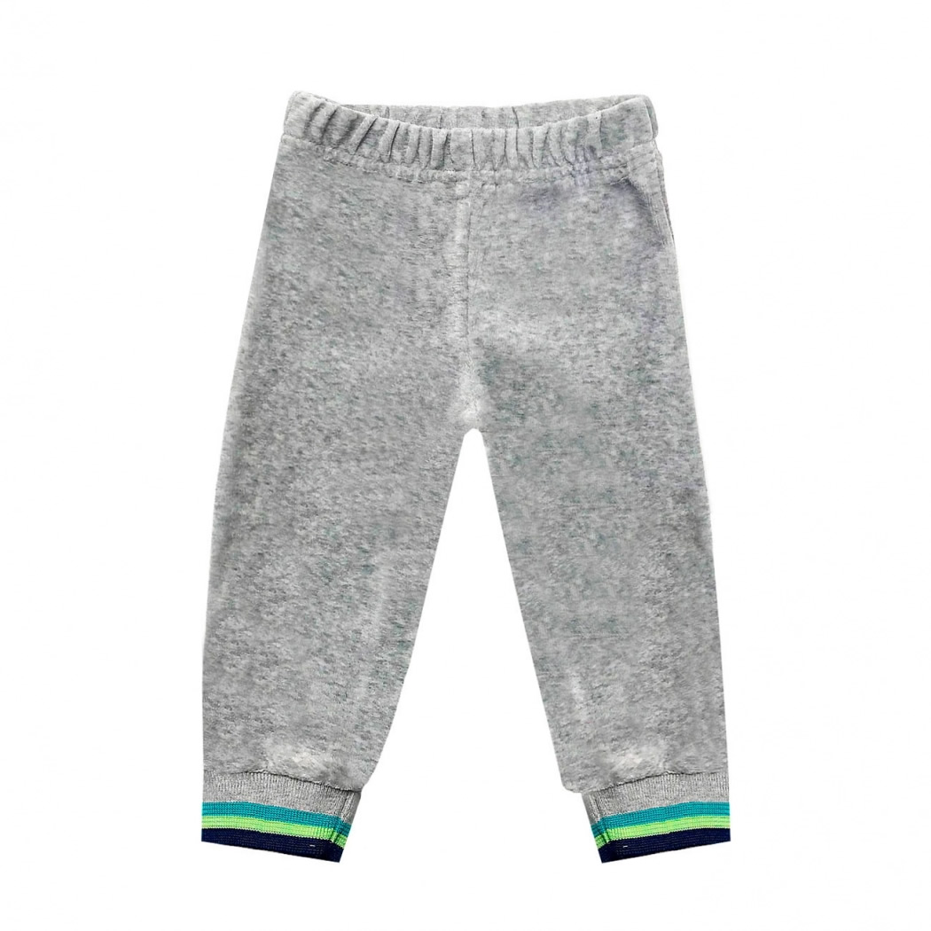 Дитячі велюрові штани для хлопчика, сірий меланж (115472-1, 115473), Smil (Смил)