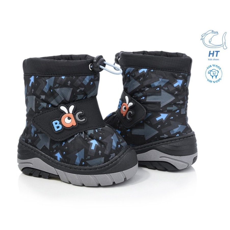 Зимние детские сноубутсы дутики T-11284-A серые, HT Kids Shoes