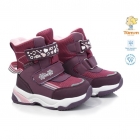 Зимние термоботинки, сноубутсы для девочки на овчине T-10245F, Tom.m Зимние термоботинки, сноубутсы для девочки на овчине T-10245F, Tom.m
