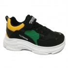 Детские кроссовки для мальчика, черный-желтый-зеленый (140030), Tutinom