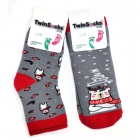 Дитячі махрові шкарпетки Новорічні сніговики (700), TwinSocks