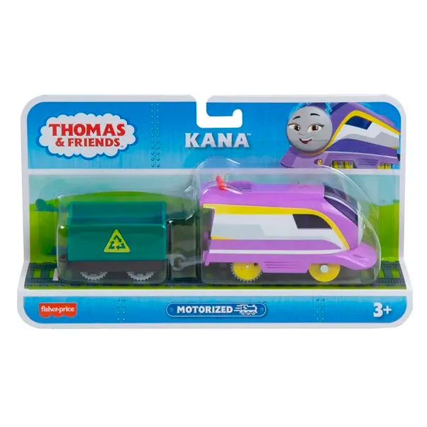 Ігровий набір моторизований паровозик з причепом Kana "Томас та його друзі" HFX96, Mattel