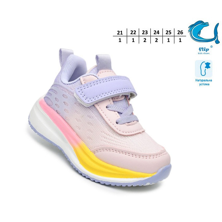 Дитячі кросівки для дівчинки рожеві 65083M, Flip
