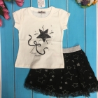 Комплект детская футболка и юбочка для девочки (21245), Wanex