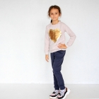 Детские спортивные брюки для девочки, джинс (22085), Wanex