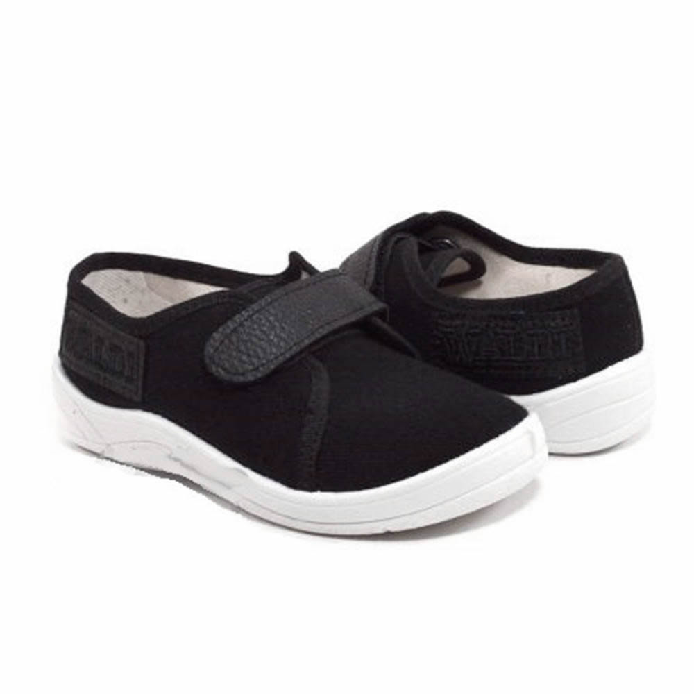 Дитячі текстильні мокасини для хлопчика, Топ-Сайдер Саша3 чорні (51-754), Waldi