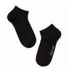 Дитячі бавовняні шкарпетки Active, короткі, однотонні, чорні (19С-180СП), Conte Kids