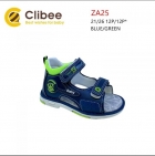 Дитячі босоніжки для хлопчика, синьо-зелені ZA25, Clibee