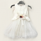 Нарядное праздничное платье для девочки "Ариадна" молочное (CH-68609),  ТМ Suzie