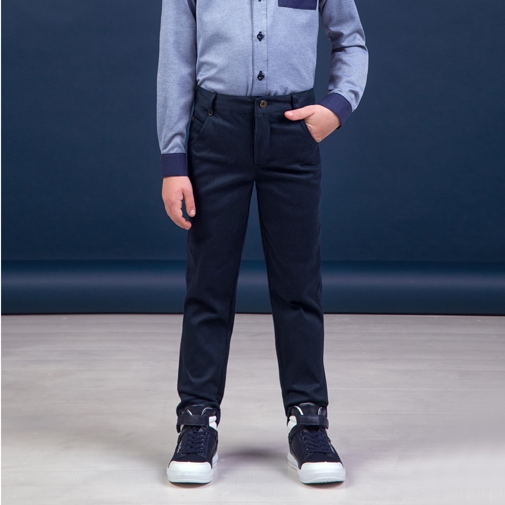 Детские брюки для мальчика, темно-синие (28-9016-2, 28-9016-21), Зиронька